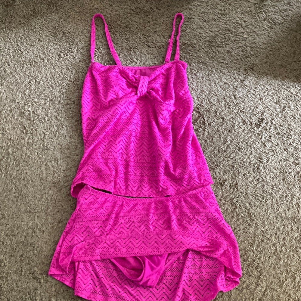 Plus sz bikini tankini 1x and 3x hot pink